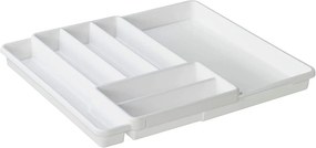 Rotho Nastaviteľný organizér do zásuvky, príborník plastový, biely DOMINO 34 - 58 x 40 cm