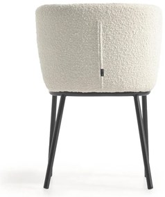 Biele čalúnené jedálenské kreslo Ciselia – Kave Home