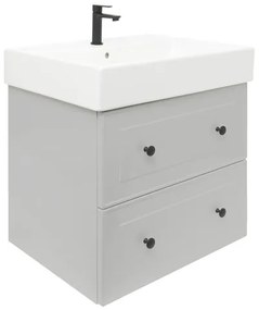 Kúpeľňová skrinka s umývadlom Naturel Forli 60x53x46 cm v šedej farbe mat FORLI60GMUSAT, 1 ks