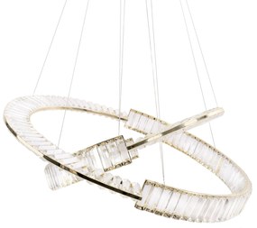 Toolight Toolight, LED krištáľové stropné svietidlo APP1524-CP60/80, zlatá, OSW-06972