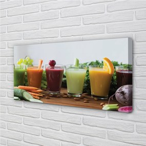 Obraz canvas Zeleninové, ovocné kokteily 125x50 cm