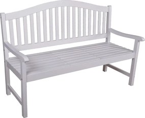 Biela drevená záhradná lavica Singapore – Garden Pleasure