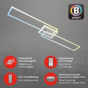 Brilo - LED Stmievateľný prisadený luster FRAME 2xLED/20W/230V Wi-Fi Tuya + DO