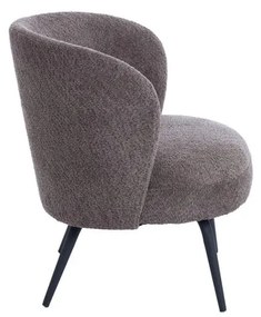 Tmavohnedé kreslo z textílie buklé Dieyda – Light &amp; Living