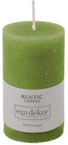 Zelená sviečka Rustic candles by Ego dekor Rust, doba horenia 38 h