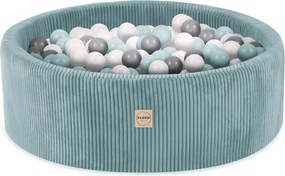 Suchý bazén pre deti menčestrový 90 x 30 + 200 loptičiek - modrá