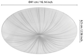 LED stropné svietidlo v bielo-striebornej farbe NIEVES - EGLO