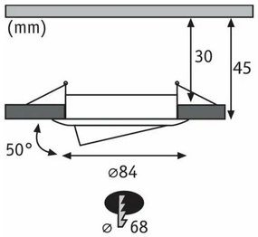 Paulmann 94471 - SADA 3xLED/6W IP23 Kúpeľňové podhľadové svietidlo NOVA 230V