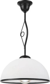 Luster na tyči RETRO 1xE27/60W/230V čierna/biela