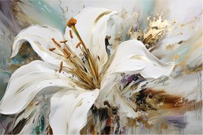 Obraz - Abstrakcia s ľaliou (90x60 cm)