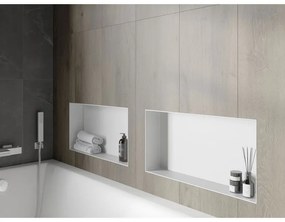 Mexen X-Wall-NR, polička na zapustenie pod obklad bez goliera 60 x 30 cm, biela, 1921603010