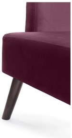 Fialové zamatové kreslo ušiak Noemye – Bonami Selection