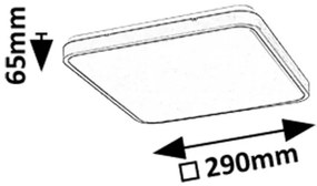 Rabalux 71432 - LED Kúpeľňové stropné svietidlo ALENZO LED/24W/230V IP44 čierna