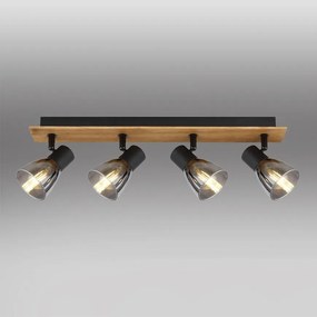 Stropné bodové svietidlo 54307-4W drevo LS4