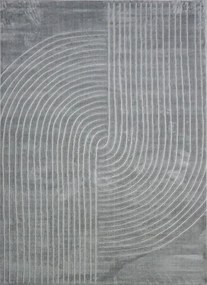 Koberec Zen Garden 2403 GREY – sivý s abstraktným vzorom Rozmer: 200x290 cm
