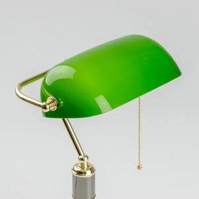 Brilagi - Stolná lampa BANK OFFICE 1xE27/60W/230V čierna/zlatá/zelená