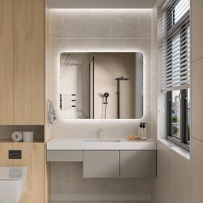 Erga Evelyn, LED zrkadlo 100x80cm, 2760 lm, 6500K, zadné osvetlenie, ERG-V01-119-1080-00