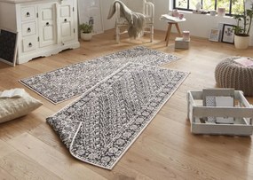 NORTHRUGS - Hanse Home koberce Kusový koberec Twin-Wendeteppiche 103113 schwarz creme – na von aj na doma - 160x230 cm