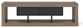 Hnedo-čierny TV stolík v dekore orecha 175x52 cm Nara – TemaHome