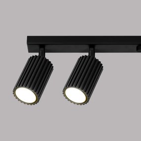 Sollux SL.1585 - Bodové svietidlo KARBON 6xGU10/10W/230V čierna