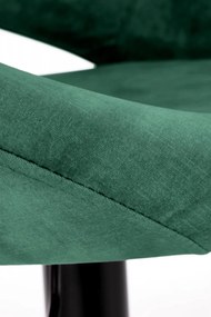 Barová stolička POLO - kov, látka tmavo zelená