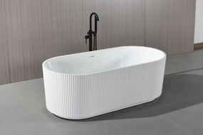 Erga April, voľne stojaca vaňa 170x80 cm + odtoková zátka, biela lesklá, ERG-April-170080-WH-WH