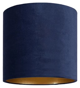 NOWODVORSKI Moderné textilné tienidlo PETIT A, okrúhle, modrá/zlatá