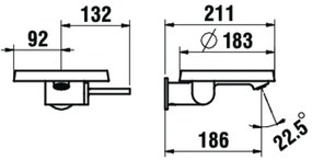 LAUFEN Kartell Umývadlová páková batéria (disk), chróm H3113370041201