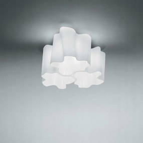 Artemide Logico Mini stropné svietidlo 3x120° biela, sklo, E27