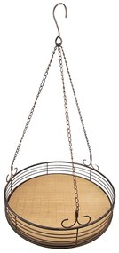 Kovová okrúhla závesná polička na kvety - Ø 41*70 cm