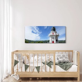 Obraz majáku Akaroa, Nový Zéland (120x50 cm)