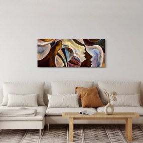 Obraz - Abstrakcia hláv (120x50 cm)