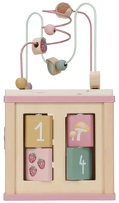 Kocka s aktivitami drevená Fairy Garden