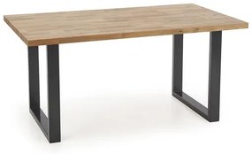 Jedálenský stôl s dubovou doskou RADUS 160(240)x90
