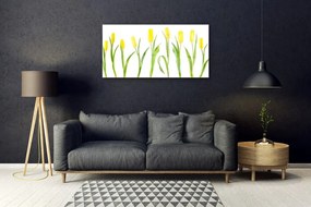 Skleneny obraz Žlté tulipány kvety 140x70 cm