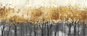 Obraz - Zlaté stromy (120x50 cm)