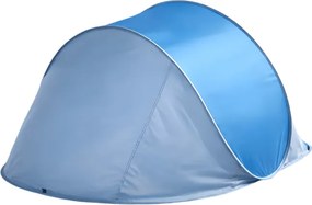 Samorozkladací plážový stan SUNSHADE 190x120 cm, modrá/biela