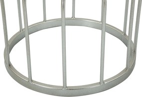 Odkladací stolík Cup 37 cm mramor/strieborný