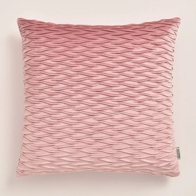 Room99 Dekoračná obliečka na vankúš Savoy 45 x 45 cm Velvet Vlnky Farba: Ružová