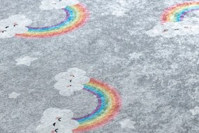 Dywany Łuszczów, Detský kusový koberec Junior 52063.801 Rainbow grey, 80x150, šedá, detská izba