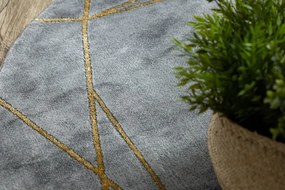 styldomova Sivo-zlatý koberec Glamour Emerald 1022 kruh