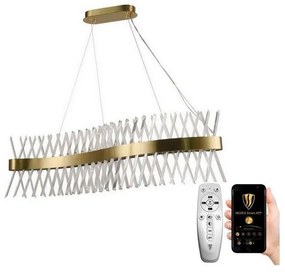 NEDES LED Stmievateľný krištáľový luster na lanku LED/95W/230V + diaľkové ovládanie ND3590