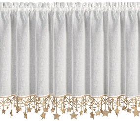 EUROFIRANY KRÁTKA VIANOČNÁ ZÁCLONA NA PÁSKE XMAS 60X150 CM HVIEZDY