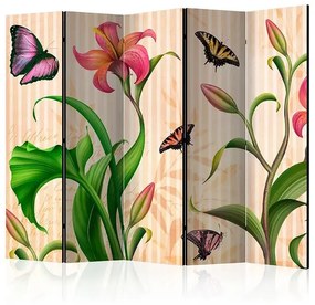 Paraván - Vintage - spring II [Room Dividers] Veľkosť: 225x172, Verzia: Akustický