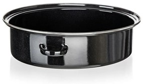 Banquet 2-dielny oválny smaltovaný pekáč CULINARIA Black, 38 cm