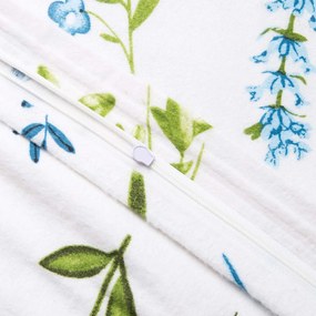 FLANELOVÉ OBLIEČKY FLANELOVE 160X200 CM, 2KS 70X80 CM KVETY