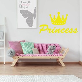 Veselá Stena Samolepka na stenu na stenu Princess Farba: černá