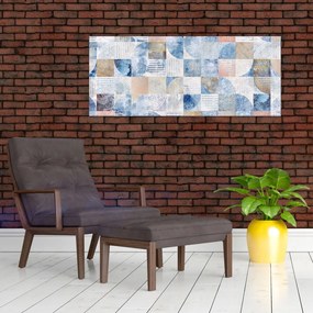 Obraz - Geometrické tvary na stene (120x50 cm)