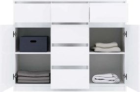 Komoda MALWA 2D6S 120 cm bílá