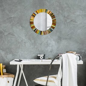 Okrúhle ozdobné zrkadlo na stenu Abstraktný radiálny vzor fi 50 cm
